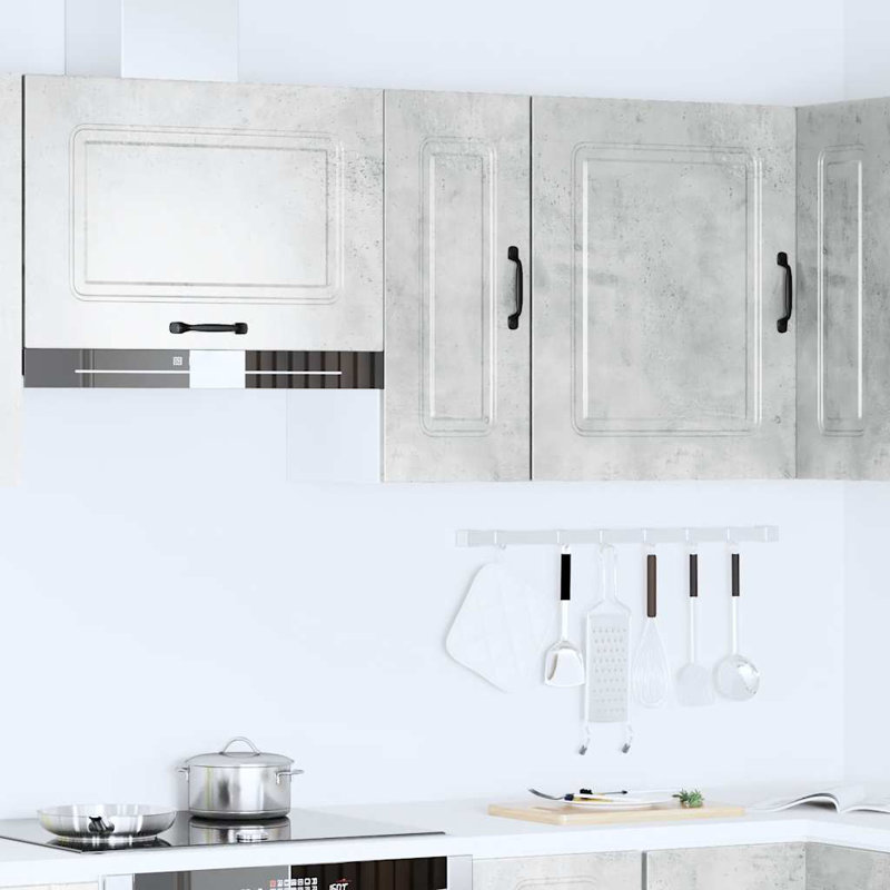 Kitchen Wall Cabinet Kalmar Engineered Wood, Concrete Grey