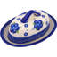 Bleu-belle Fleur Stoneware Butter Dish