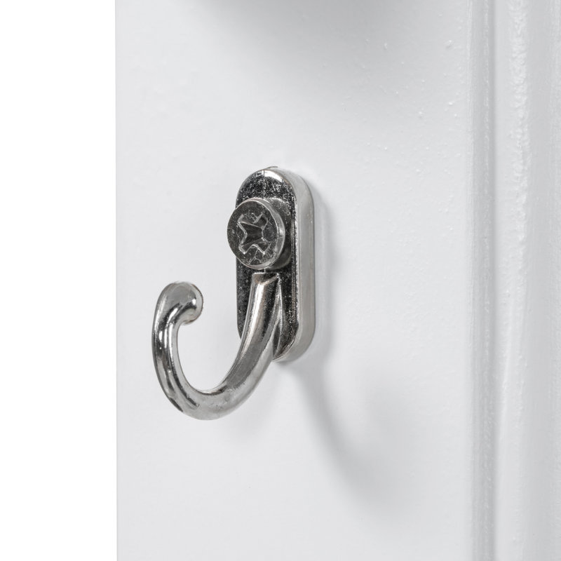 Armoire murale de salle de bain avec grand miroir - coiffeuse flottante peu encombrante avec tiroirs de rangement, poches et crochets