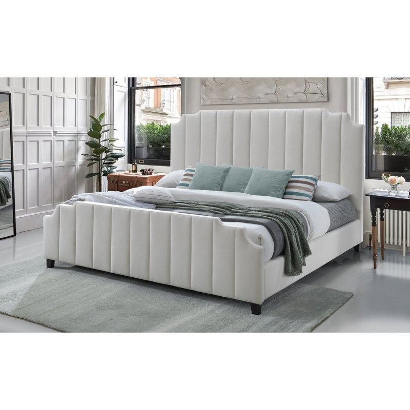 Lit tapissier Domina Chenille, King, Light Grey