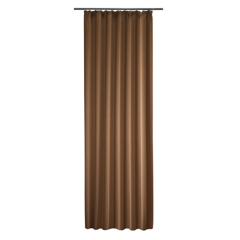 Garrick Blackout Single Curtain Panel, Dark brown, 140cm Width x 225cm Drop