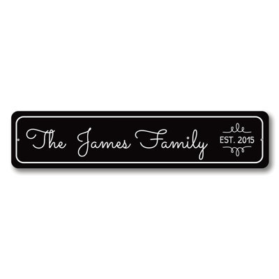 Family Mantle Custom Aluminum Sign