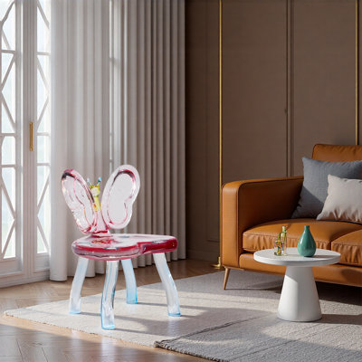 Creative transparent resin crystal butterfly chair