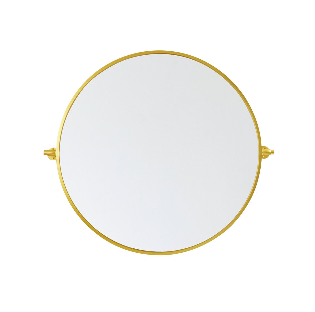 Belfield Metal Wall Mirror, Gold, 30" x 30"