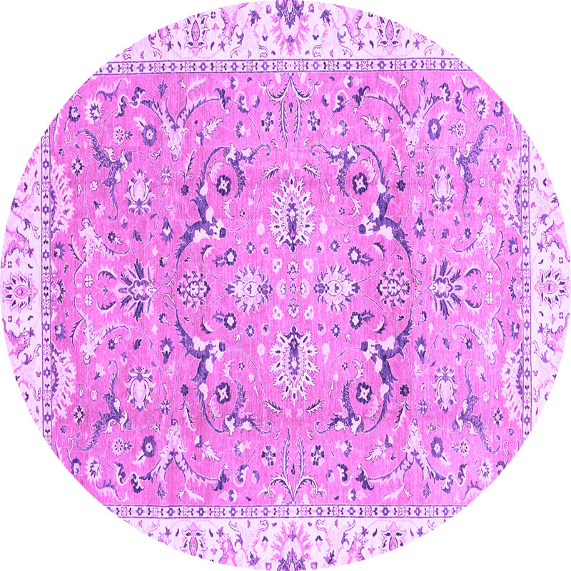 Tapis oriental en laine / polyester tissé à la machine Bangerter, Rond 8 pi