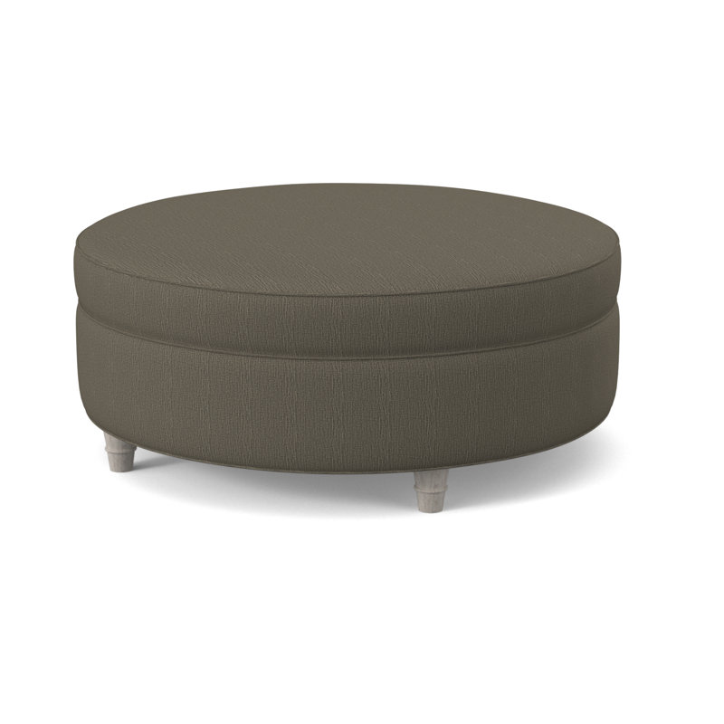 Duke Round Ottoman, Filigree Ivory, Bisque