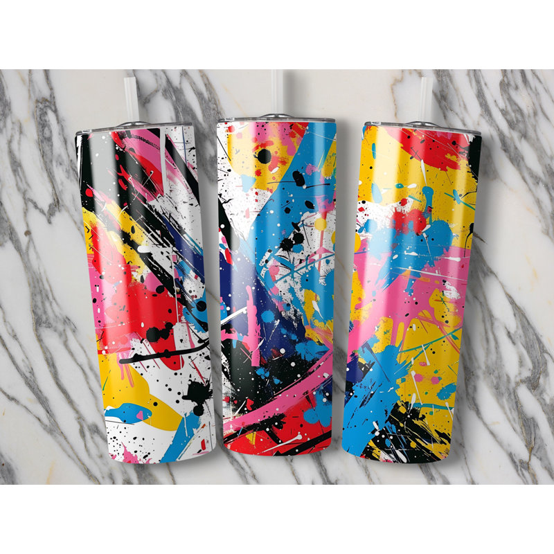 Choose Handmade Tumblers 591ml Vacuum Insulated Stainless Steel (18/8) Travel Tumbler with Straw