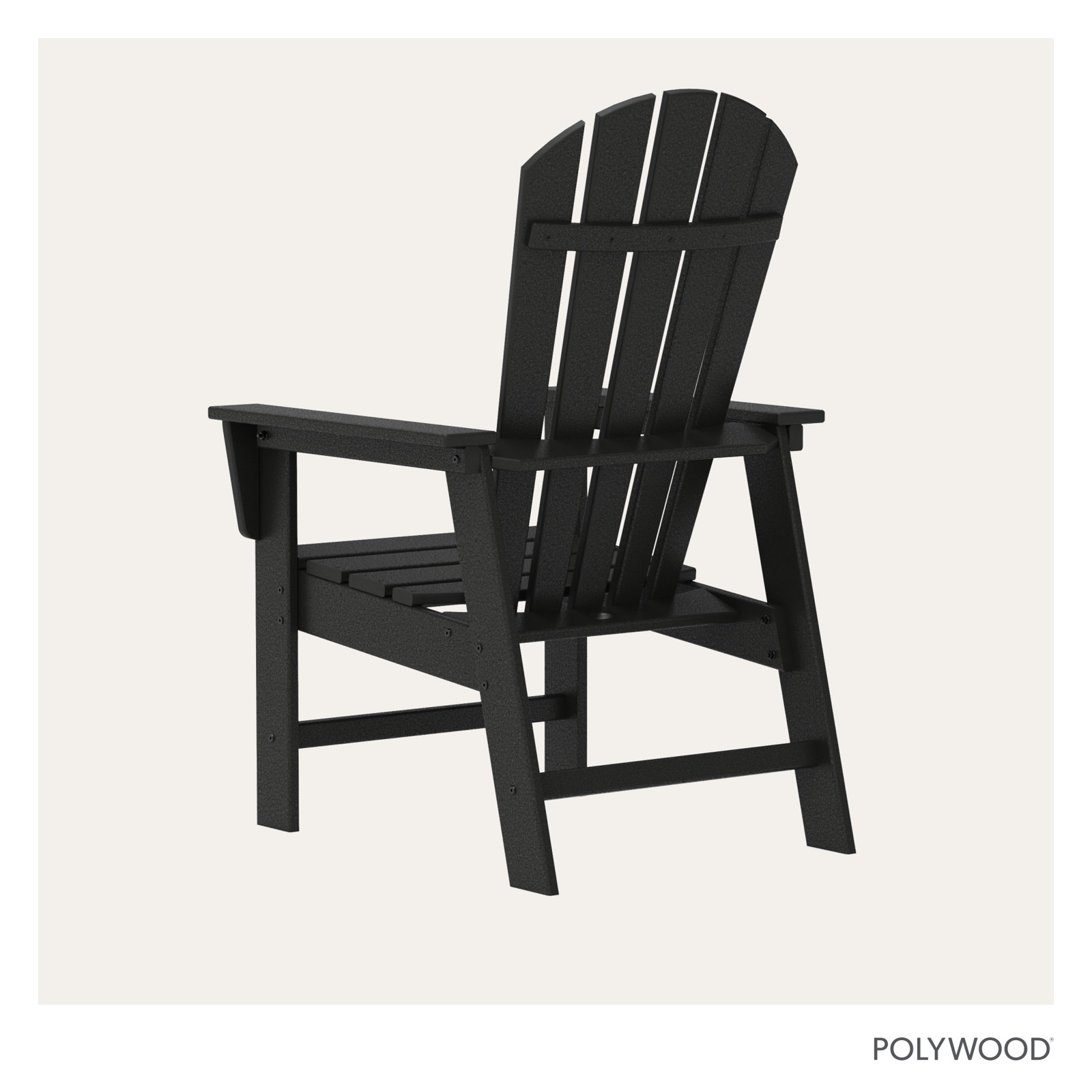 POLYWOOD® South Beach Adirondack Chair, Black