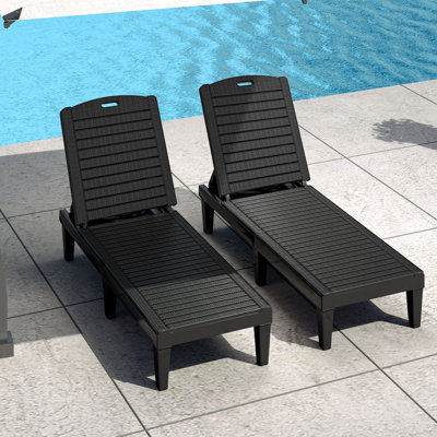 Outdoor Resin Chaise Lounge (Set Of 2) by Ebern Designs