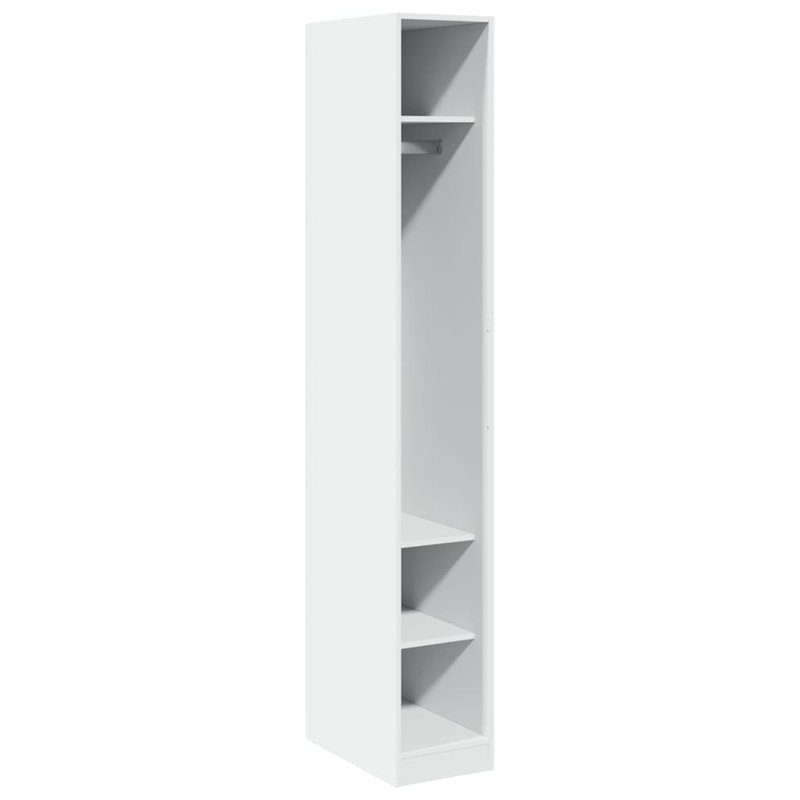 Sahrish Manufactured Wood Wardrobe, White, 30 x 50 x 200 cm