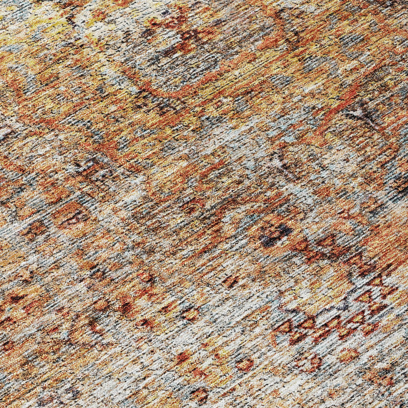 Tapis orange lavable intérieur / extérieur Martha , 8 pi x 8 pi