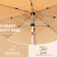 Parasol de table d'extérieur Victorien 10 pi - beige chaleur