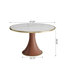 Table de cuisine luxueuse à base en bois massif et à garniture dorée Luxury Thicken Stone pour 2 à 8 personnes-741838039-741838040