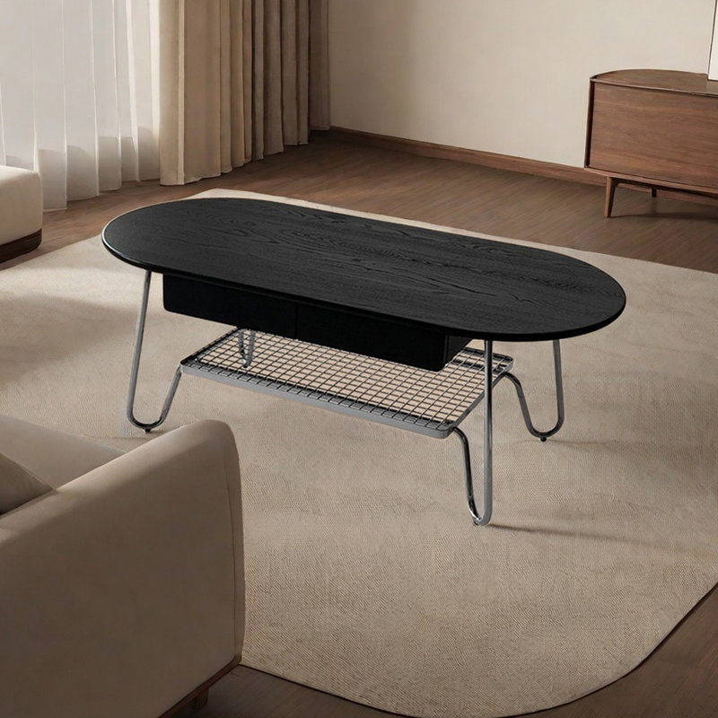 Table basse Retro, Noir, noir, noir, noir