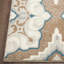 Tapis à motif géométrique bleu céruléen / taupe / ivoire Mountview-148849736