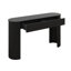 Console moderne avec design cannelé, plateau ovale et 2 tiroirs-1468072394