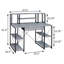 Bureau avec tablettes ouvertes et huche-1252417946