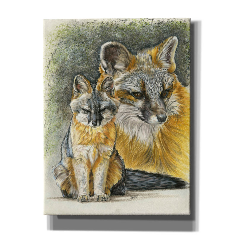 «Furtive On Canvas» par Barbara Keith, reproduction, H 16 po x l 12 po x P 0,75 po
