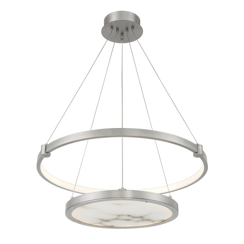 Lustre à DEL en nickel antique Dennell