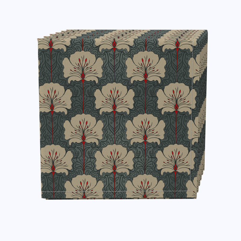 Cassilyn 100% Cotton Floral Square Napkin