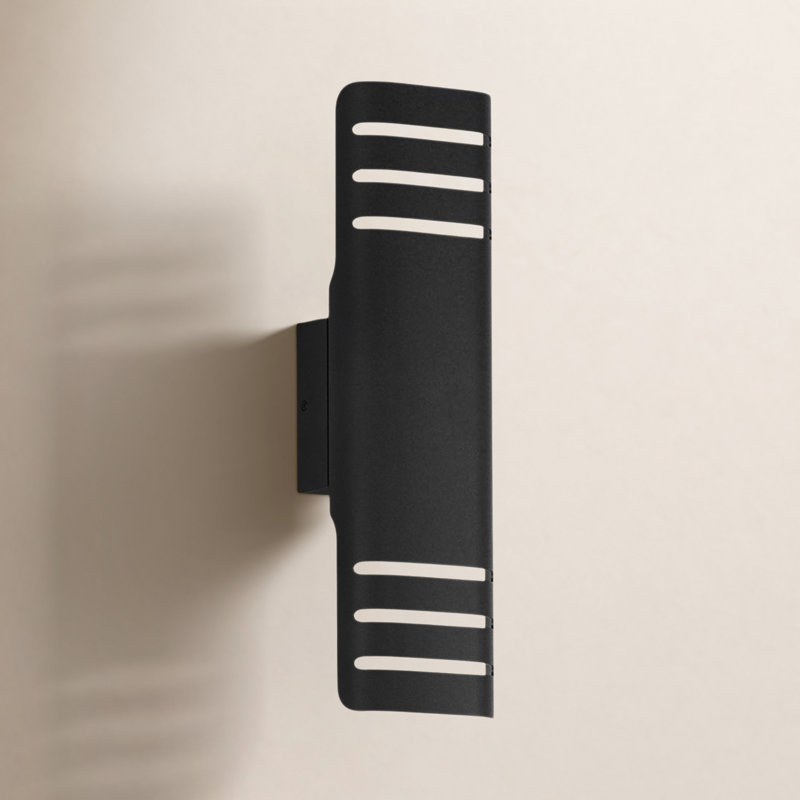 Fixation murale d'extérieur à DEL Mirha Lightray, Noir, 8, H 17,25 po x l 5 po x P 3,25 po