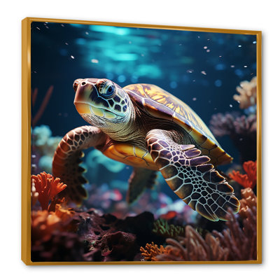 Impression sur toile «Tranquitt Of A Turtle In A Dream»