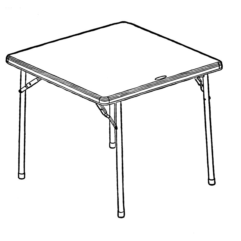 36'' Square Folding Table