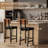17 Stories Bar Stools with Backrest, 16.5'' Square Pu Upholstered Barstools for Kitchen Island-2020943573-2029818205