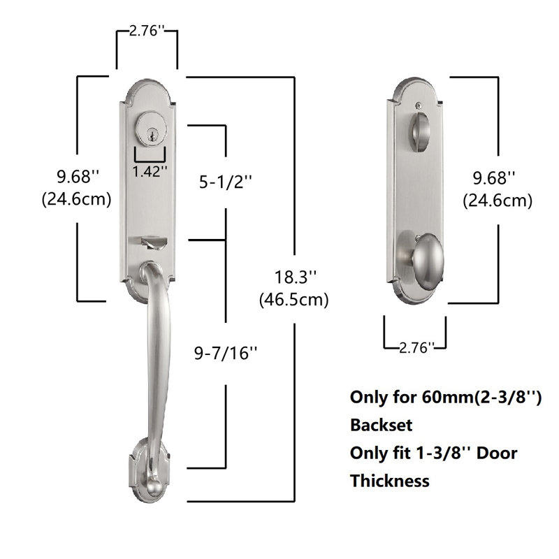 Complete Dummy Entry Set Reversible, Nickel