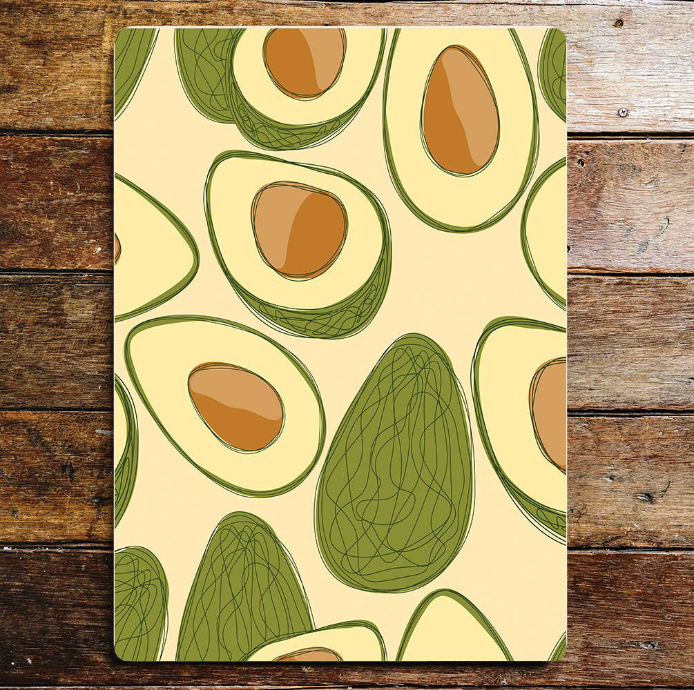 Wanddekoration Avocado Slices Pattern