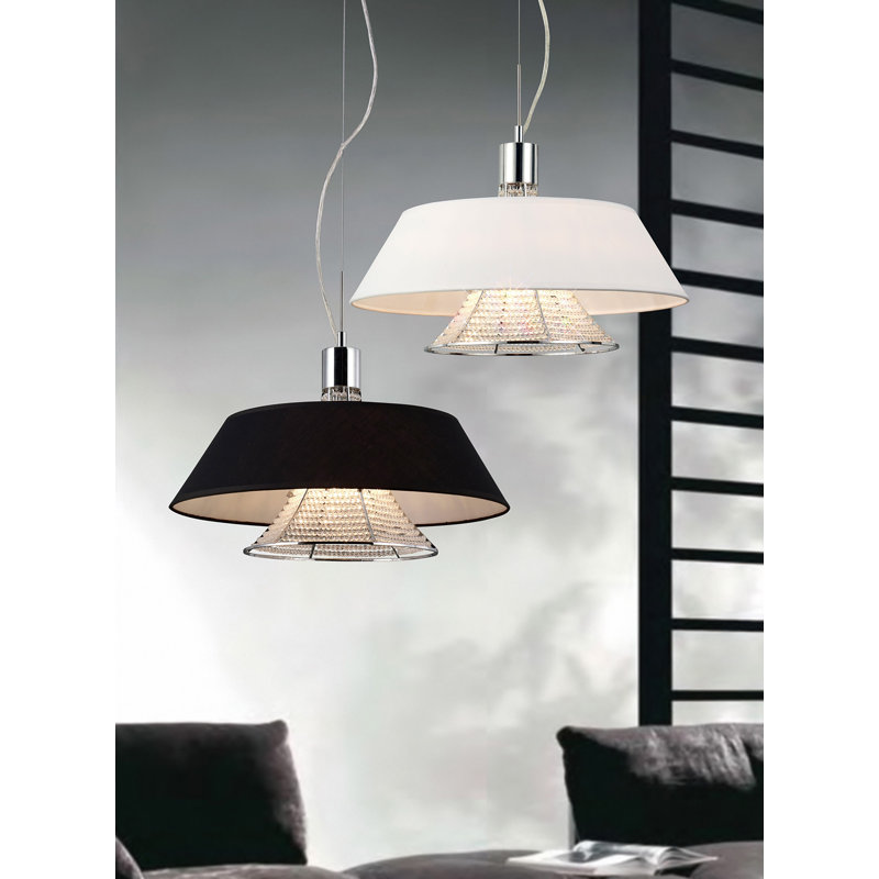 3 - Light Drum Chandelier, Black
