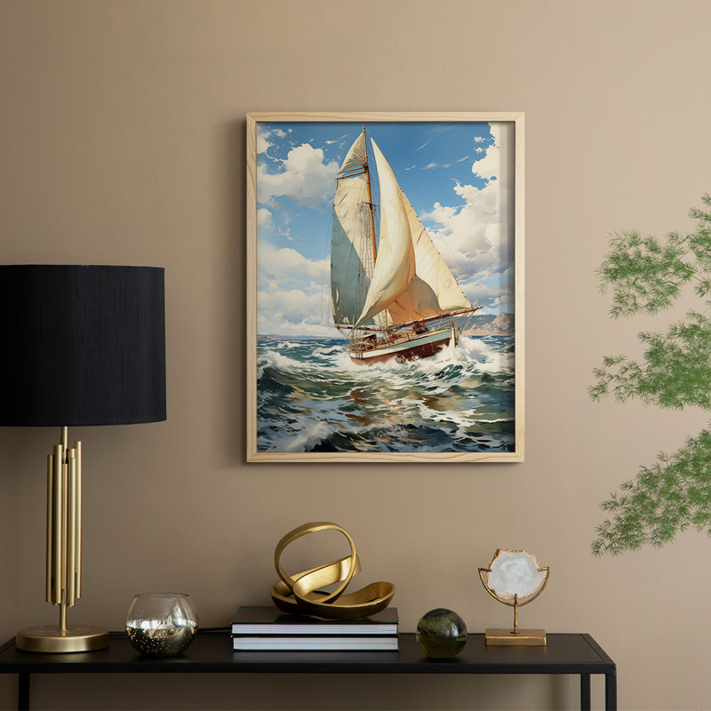 NAUTICAL Series CECXLVII, reproduction encadrée - bois massif, H 11 po x l 9 po