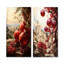 Mystic Maroon Pomegranate I - fruits, ensemble de 2 impressions sur toile-102576862-102576860