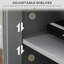 Console de rangement en bois avec 4 portes en verre-106363882