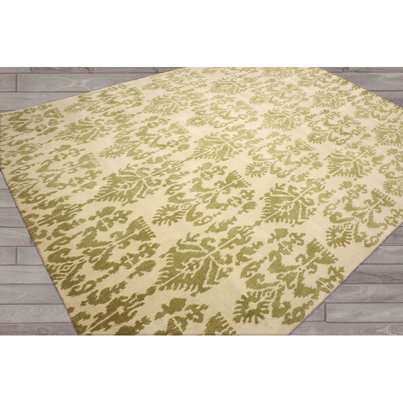 Tapis intérieur / extérieur rectangulaire en laine de conception unique 8 pi x 11 pi Rylay