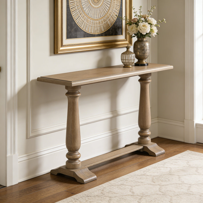 American Country Style Console Table, 33.5" H x 43.3" W x 13.8" D