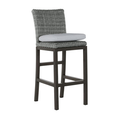 Rustic 30.5" Patio Bar Stool with Cushion