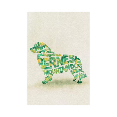 Bernese Mountain Dog by Ayse Deniz Akerman - Wrapped Canvas Print
