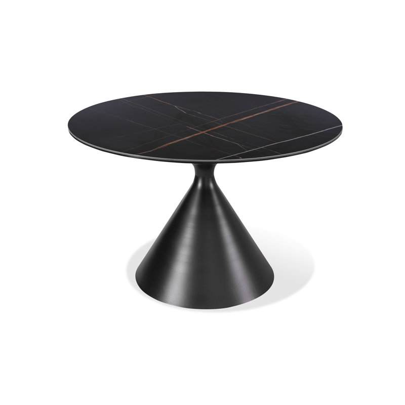 Round Stone Top Metal Base Dining Table