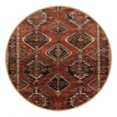Machine Washable Persian Brown Area Rug