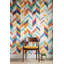 Papier peint à motif géométrique Chevron