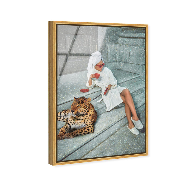 Oliver Gal Dawn Espresso Proclamation Fashion & Animals - Framed Acrylic Glass Wall Art, 45" H x 30" W, Gold