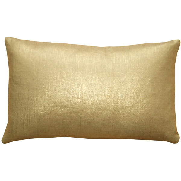 Coussin lombaire en lin Tuscany, Or métallique