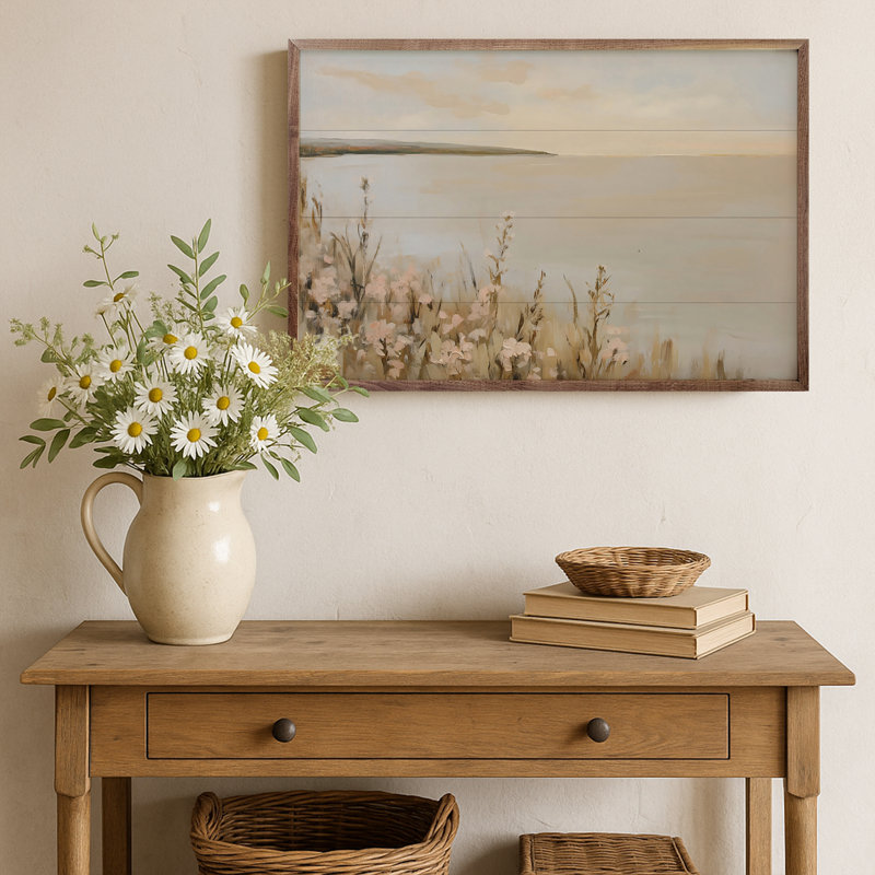 Tranquil Pink Lakeside par Franklyn Gregory, H 10 po x l 16 po