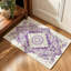 Tapis mauve à motif de médaillon 47 po x 31 po pour hall d'entrée