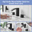 Robinet de lavabo de salle de bain 3 trous avec double poignée levier-120276146
