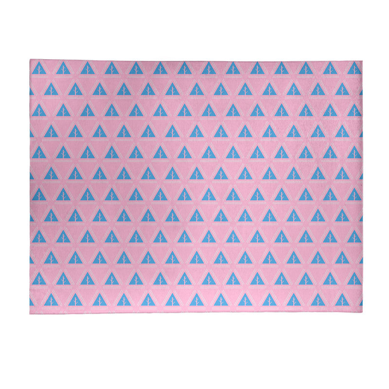 Tapis de zone rose/bleu minimal trees, Rectangle 4 pi x 6 pi