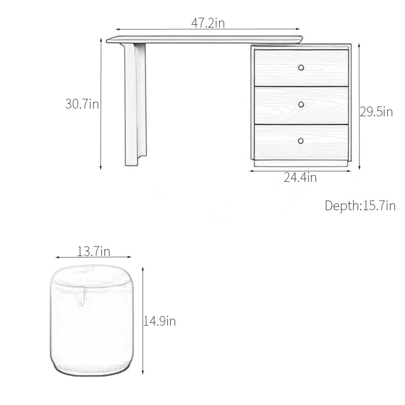 Black Walnut Bedroom Solid Wood Dresser