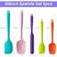 Ensemble de 5 spatules en silicone, spatule en caoutchouc de qualité alimentaire, poignée solide de mise à niveau avec poignée ergonomique, résistant à la chaleur jusqu'à 600 ° F pour batterie de cuisine antiadhésive, cuisson-113009588