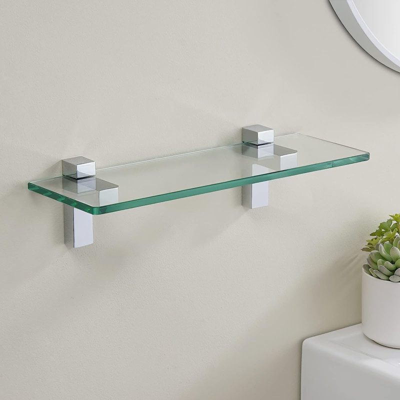 Tablette flottante Adrianne, Nickel brossé